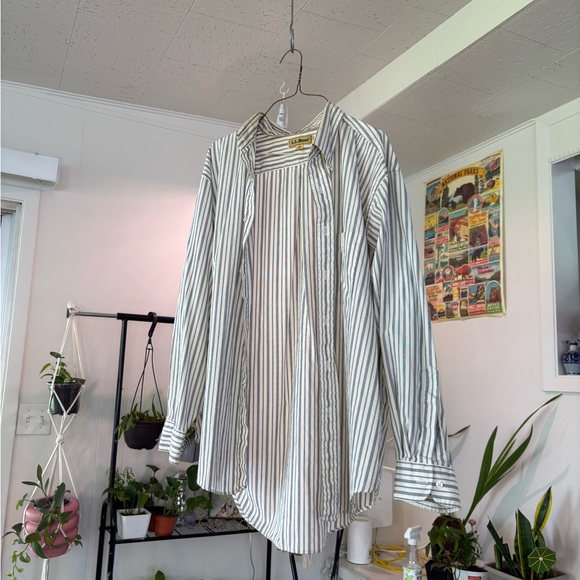 L.L. Bean Other - L.L. Bean Striped Button Down Shirt Long Sleeve Classic Fit 17 1/2 34